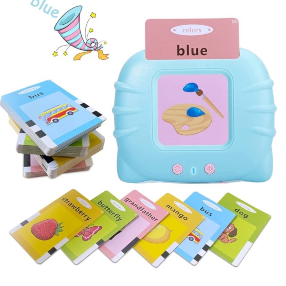 Pink Children's Talking Flash Cards Toy